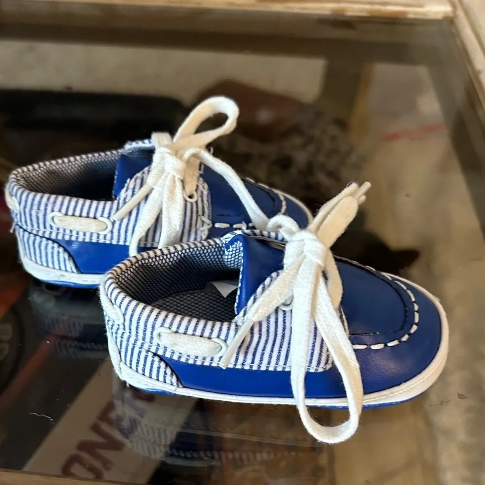 50%offw❤️ MayOral Baby boy boat shoes, lace-up blue material 2 k51